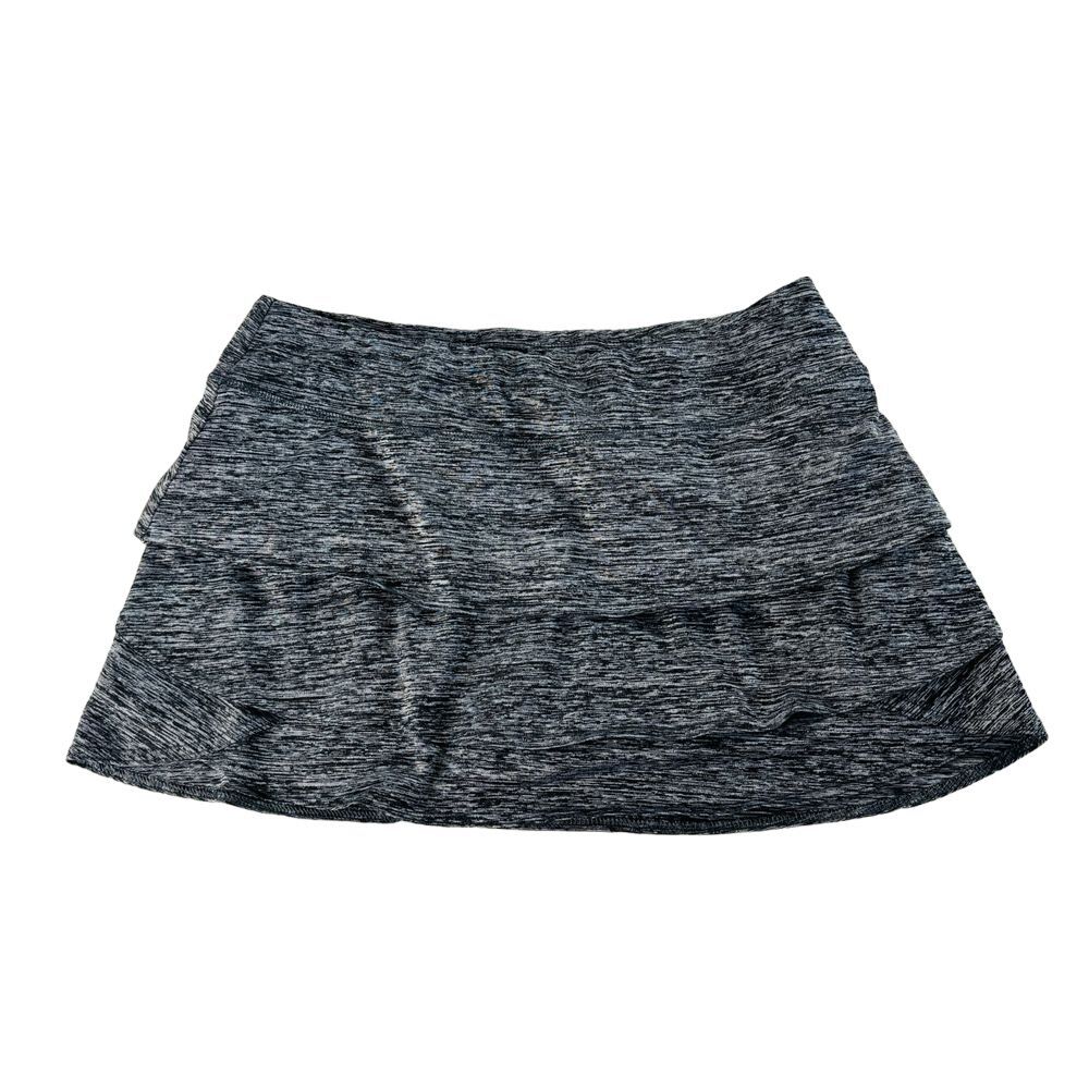 Zelos Skort Womens XL Space Gray Tiered Lined Short Athletic Workout Sporty